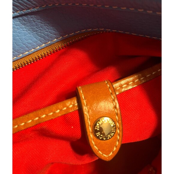 Dooney and Bourke Lexington Blue Pebbled GrainedLeather Shoulder Tote Bag GUC - Picture 11 of 14